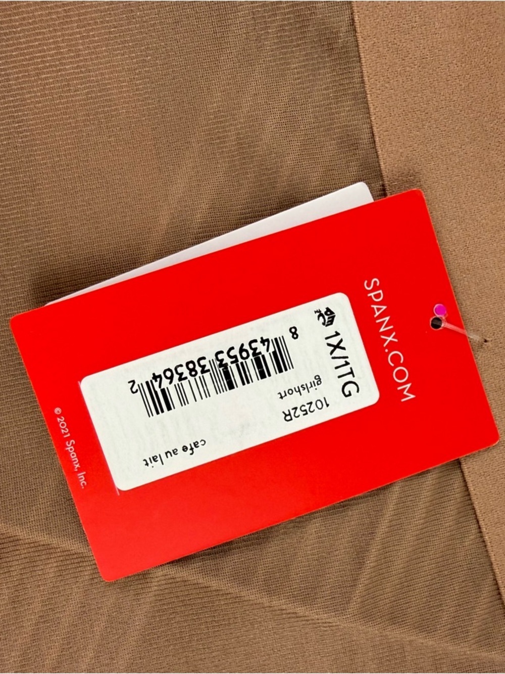 Spanx SPANXshape Invisible Girlshort Thinstincts 2.0 Cafe Au Lait 1X 10252R NWT - Picture 7 of 12